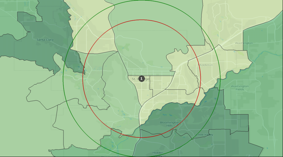 St. George, Utah - Median Household Income